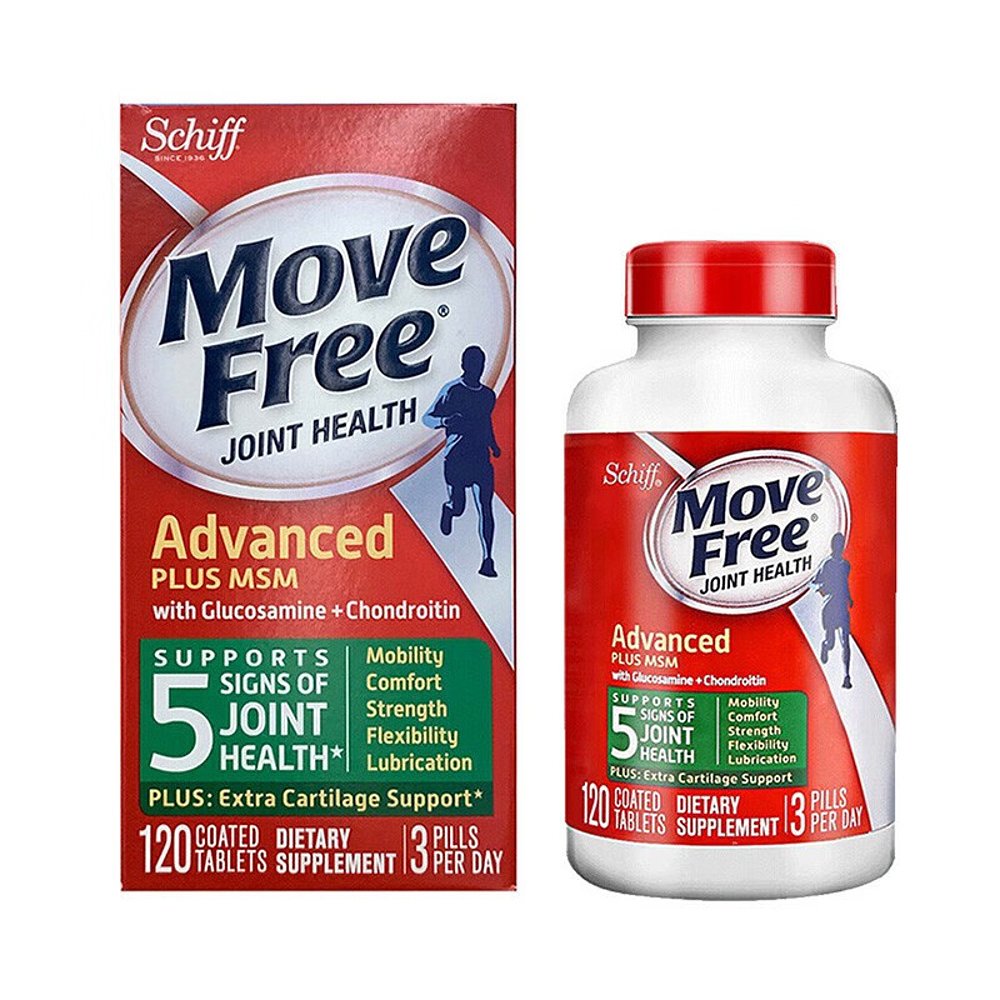 Schiff 旭福 MoveFree 绿瓶氨糖软骨素益节维骨力保护关节 120颗*2 146.83元