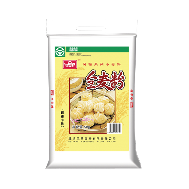 风筝 全麦粉5kg 中筋小麦面粉 馒头/花卷/面饼 家用面粉 31.9元