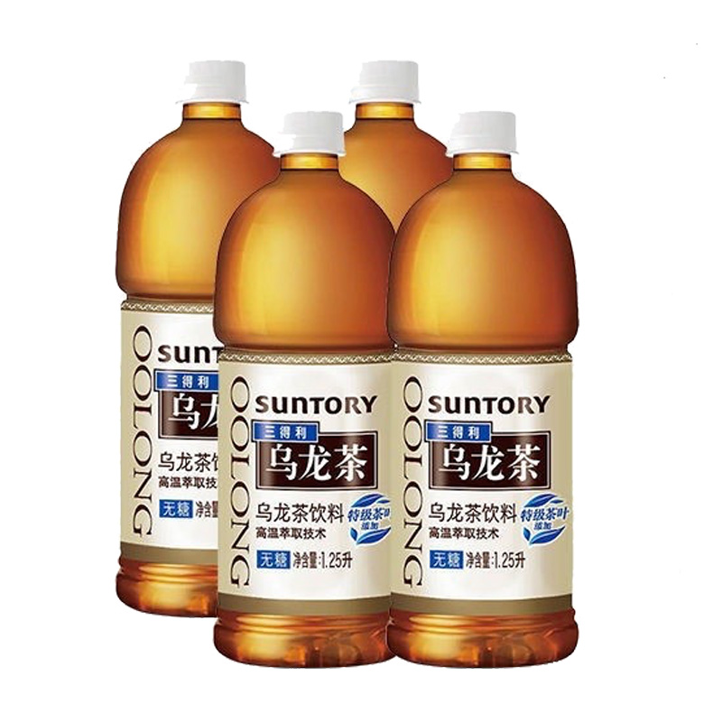 SUNTORY 三得利 乌龙茶无糖大瓶装茶饮料1.25L*4瓶 23.2元