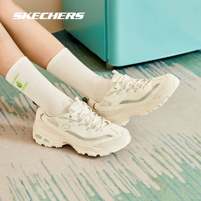 斯凯奇 Skechers 女经典厚底鞋熊猫鞋增高运动鞋 216.61元包邮