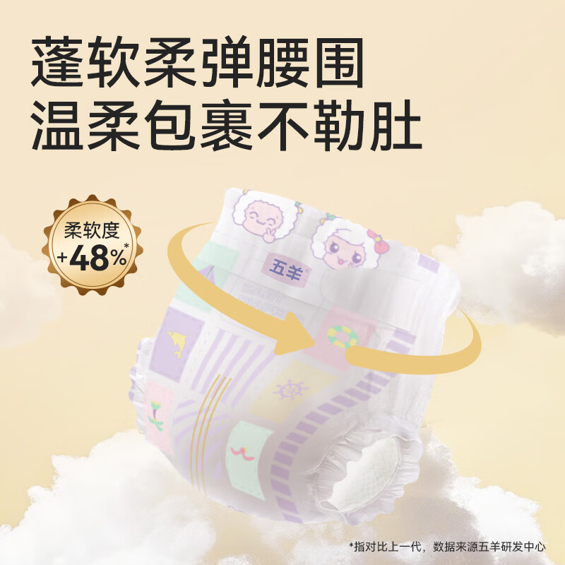 五羊 薄薄芯纸尿裤XXL84片(15kg以上)婴儿尿不湿超薄透气干爽不闷 58.35元(需买3件,需用券)