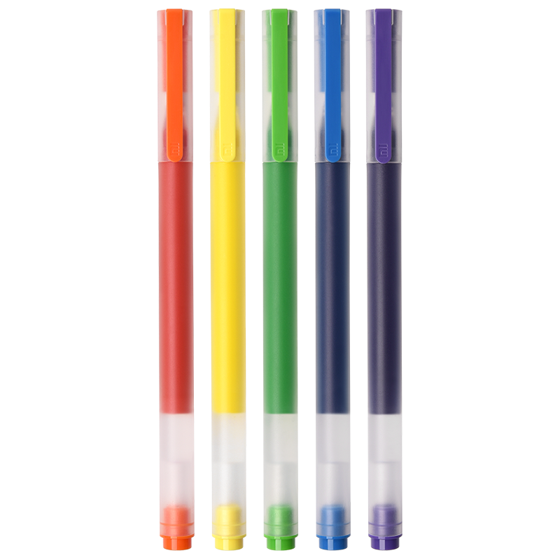 PLUS会员：小米 巨能写多彩中性笔 5支装 0.5mm 橙黄绿蓝紫 9.89元