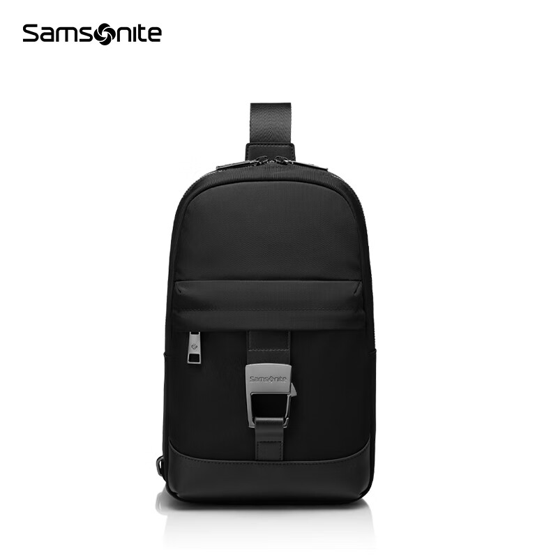 Samsonite 新秀丽 男式胸包尼龙单肩包运动腰包斜挎包出行包包时尚斜挂包 NW5 