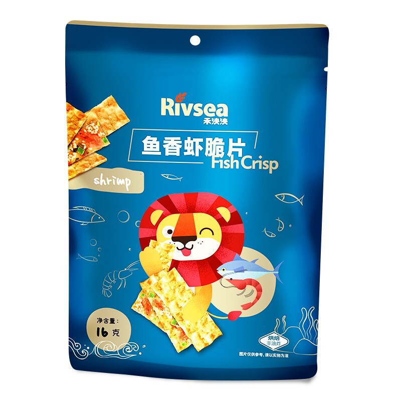 Rivsea 禾泱泱 儿童鱼香虾脆片 16g 9元（需买3件，需用券）