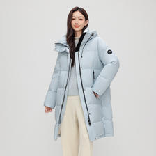 雪中飞 2026冬新款女士中长款羽绒服连帽加厚保暖韩版廓形纯色