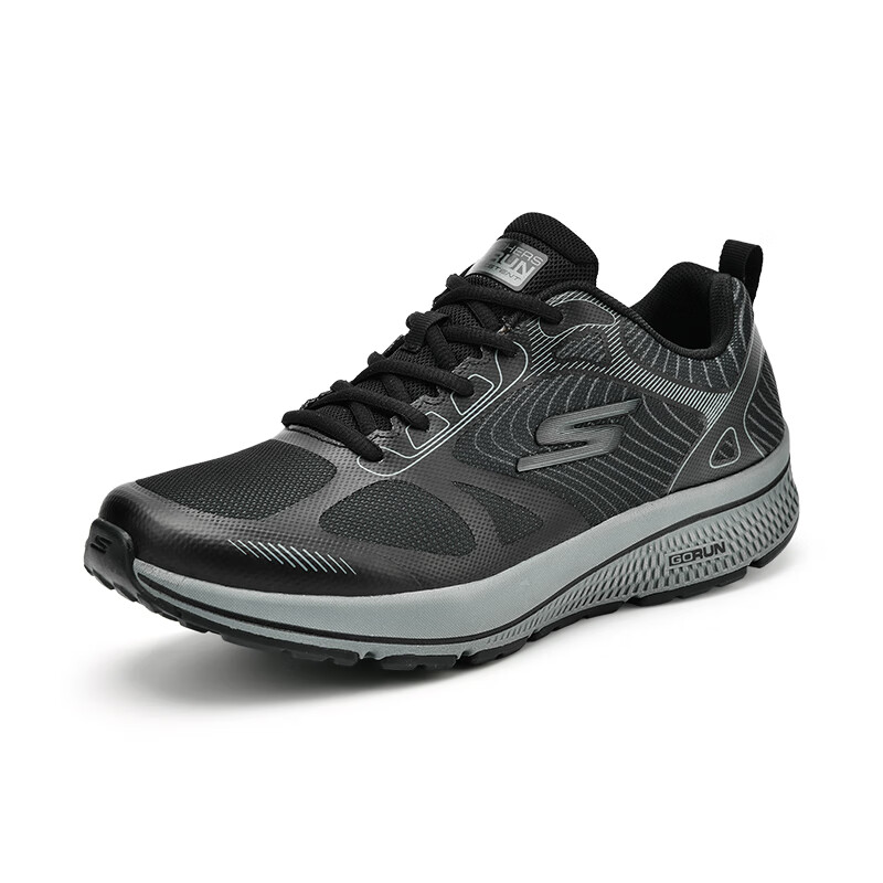 PLUS会员：SKECHERS 斯凯奇 男士跑步鞋 BKGY黑色/灰色 256.96元包邮（需用券）