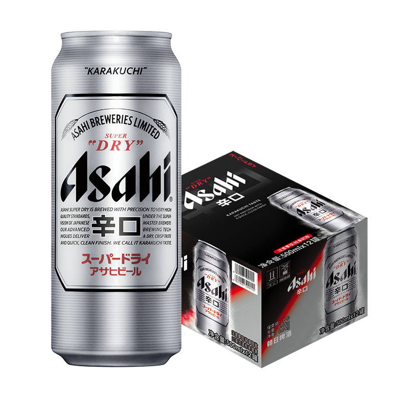 PLUS会员：Asahi朝日 超爽啤酒 曼城限定版 500mL*12罐*2件 120.5元包邮（合60.25元/