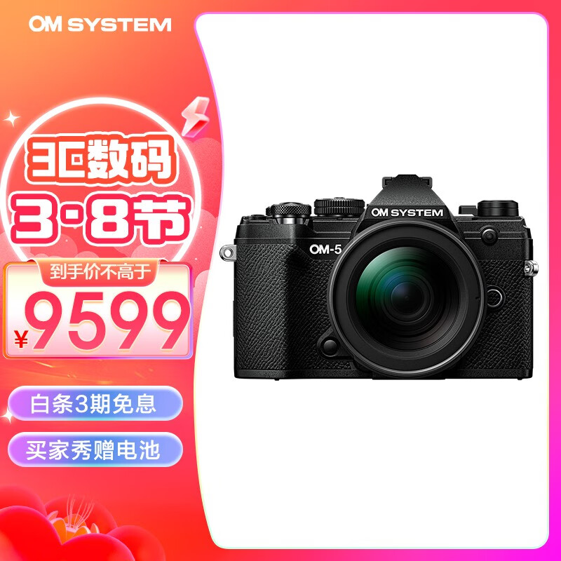 OM System 奥之心 OM-5 微单相机 EM5数码相机 手持高像素 星空自动对焦 黑色（12