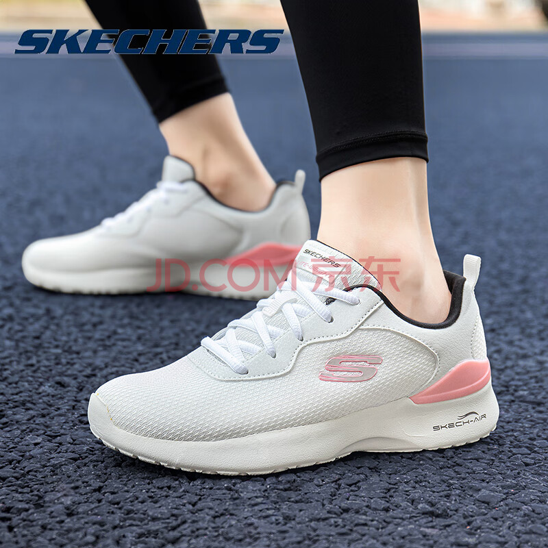 SKECHERS 斯凯奇 女鞋运动鞋夏季新款轻便透气百搭通勤户外休闲跑步鞋 白色/