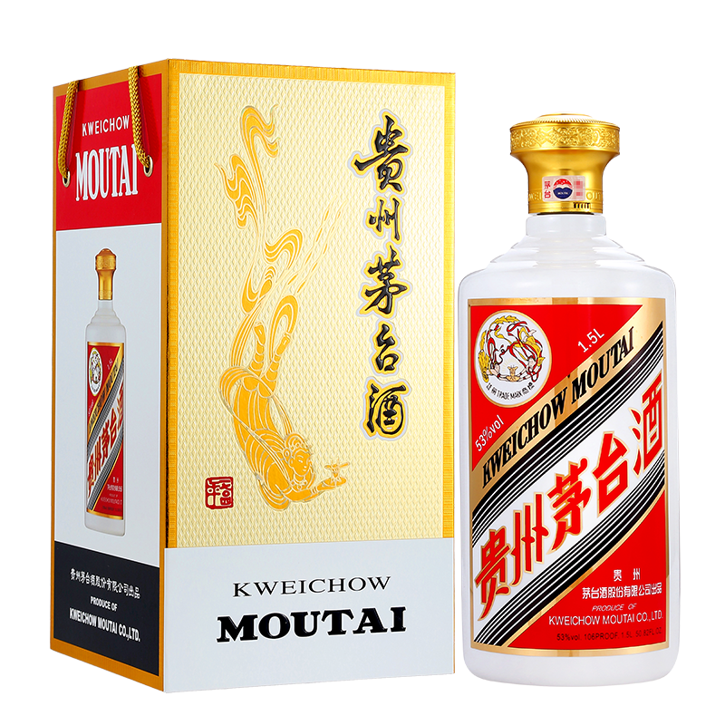 茅台（MOUTAI） 飞天 酱香型白酒 53度 1.5L*1 礼盒装 9069元