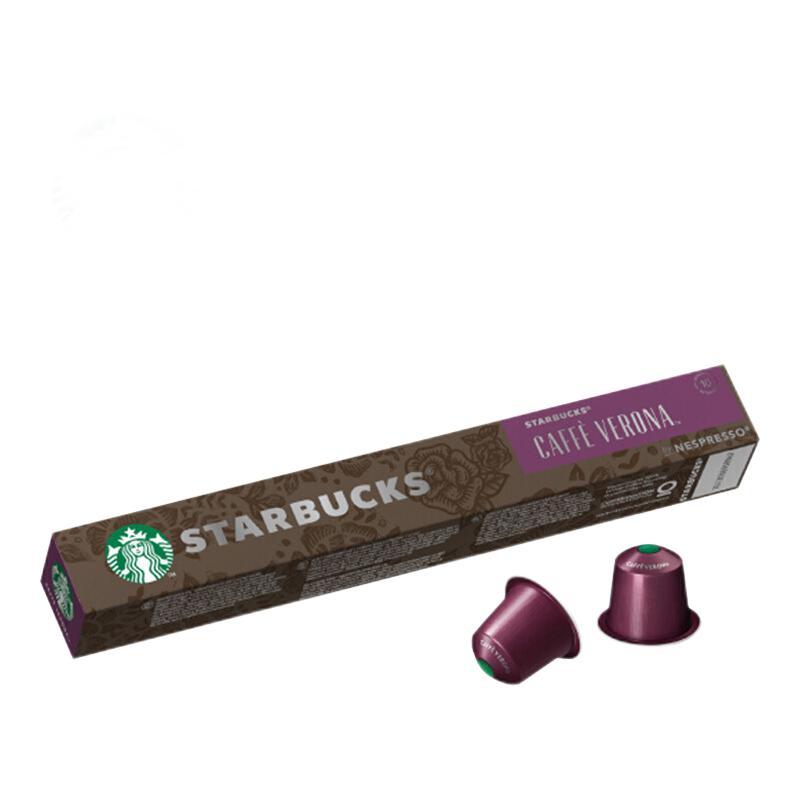 有券的上：STARBUCKS 星巴克 Nespresso Original 佛罗娜咖啡胶囊 10颗/条 28.99元（需