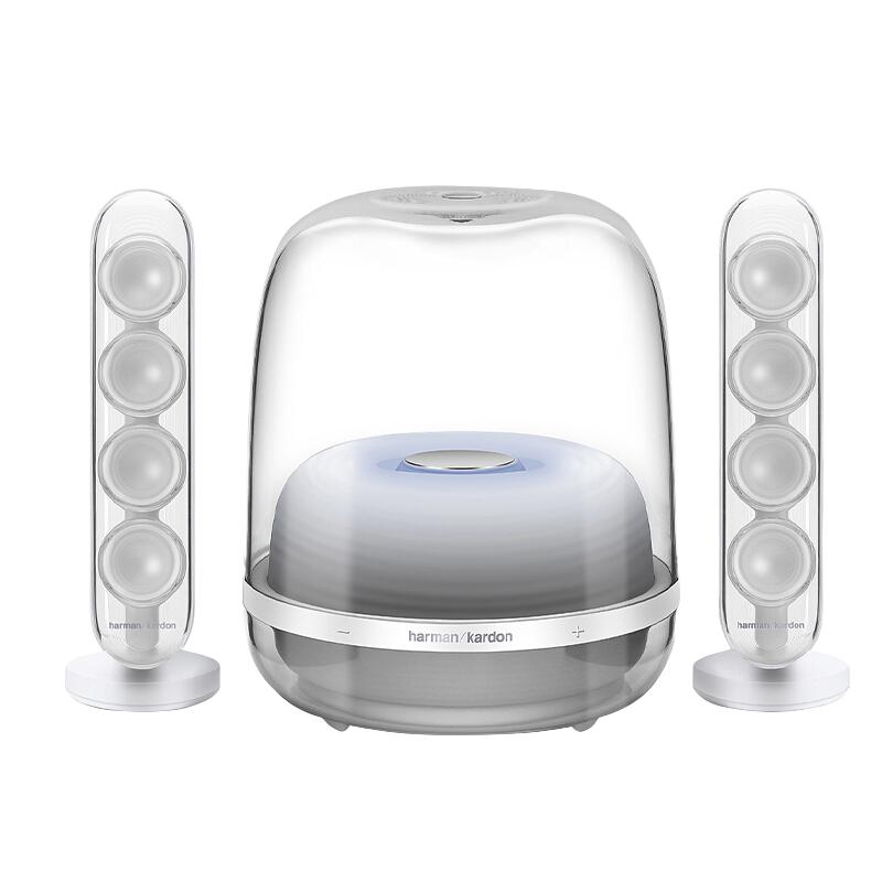 移动端、京东百亿补贴：哈曼卡顿 SoundSticks4 水晶4 桌面 蓝牙音箱 白色 822.59
