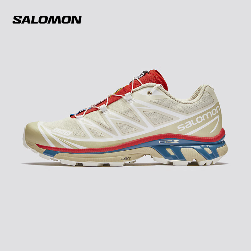 salomon 萨洛蒙 男女款 越野跑鞋 XT-6 米灰色 472934 4.5 (37 1/3) ￥1298