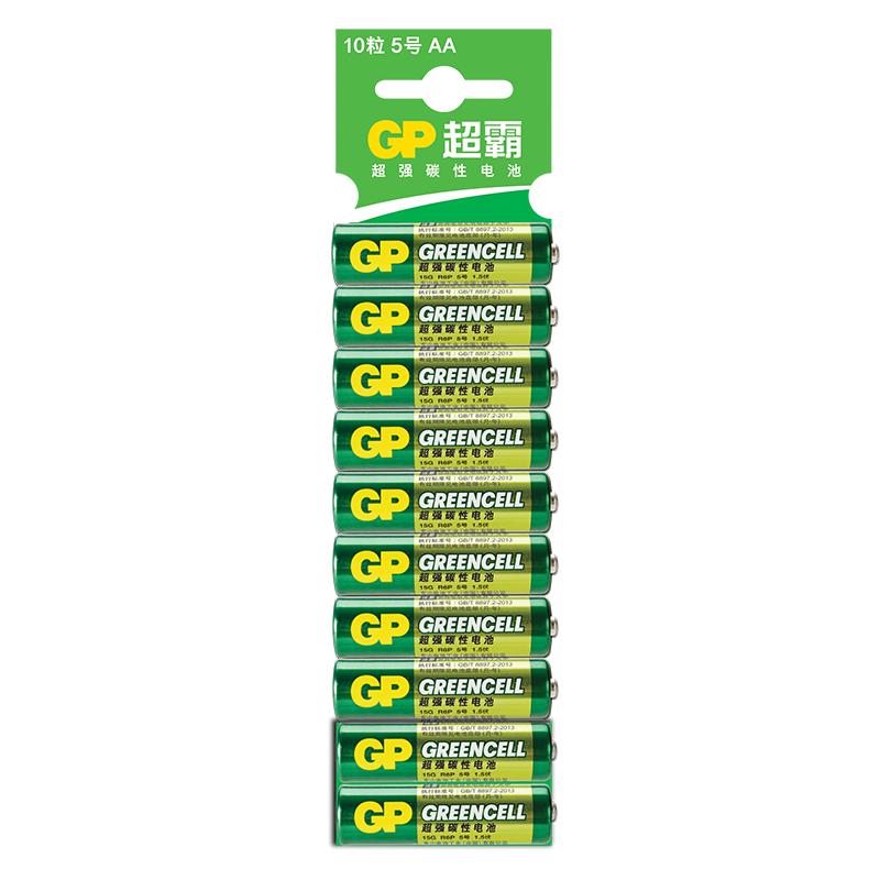 超霸 15G 5号碳性电池 1.5V 10粒装 6.71元