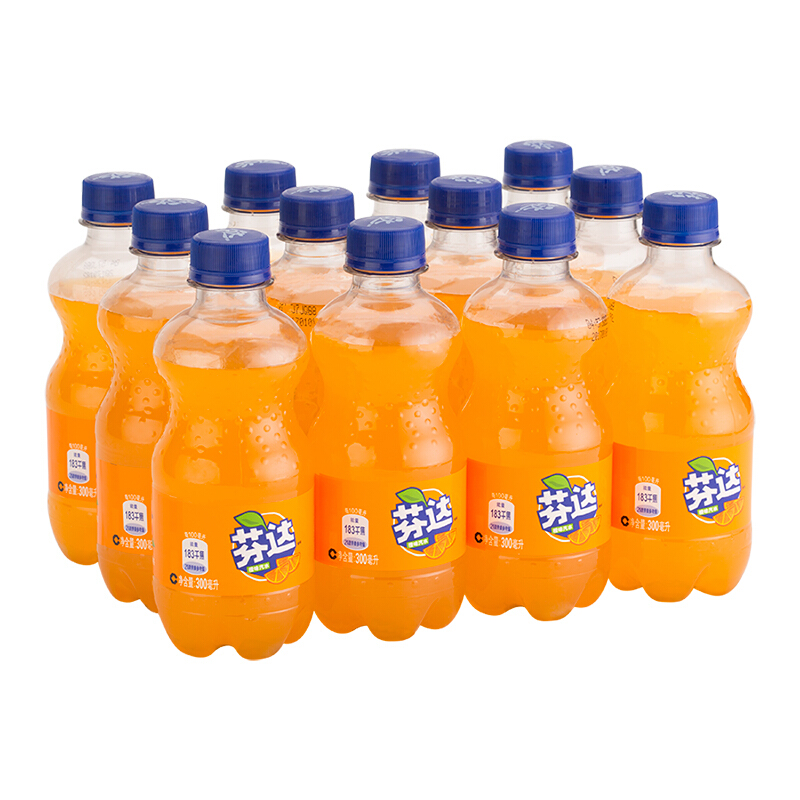 芬达 可口可乐（Coca-Cola）芬达 Fanta 高考季 橙味汽水碳酸饮料300ml*12瓶 高分