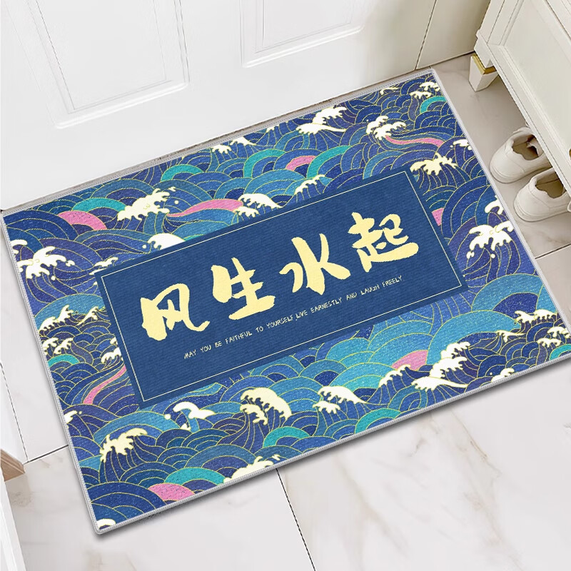 KAYE 入户门地垫 加厚门口防滑垫子进门垫-风生水起 40x60 cm 5.9元（需用券）