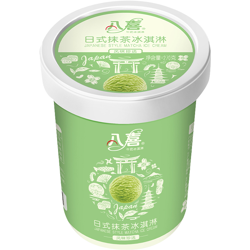 再补货、plus会员、需首购:八喜冰淇淋 珍品系列 日式抹茶口味 270g*1桶 11.5元