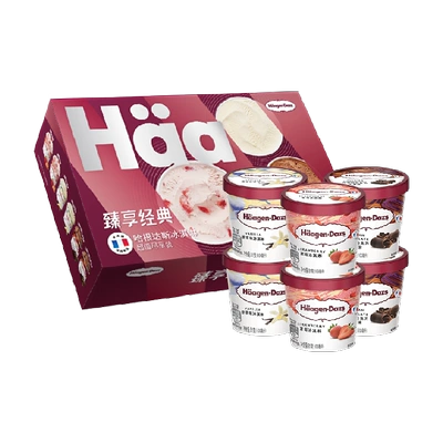 88VIP：哈根达斯 Haagen-Dazs 冰淇淋礼盒 486g 81g*6杯 92.55元（122.55元+返30元超市