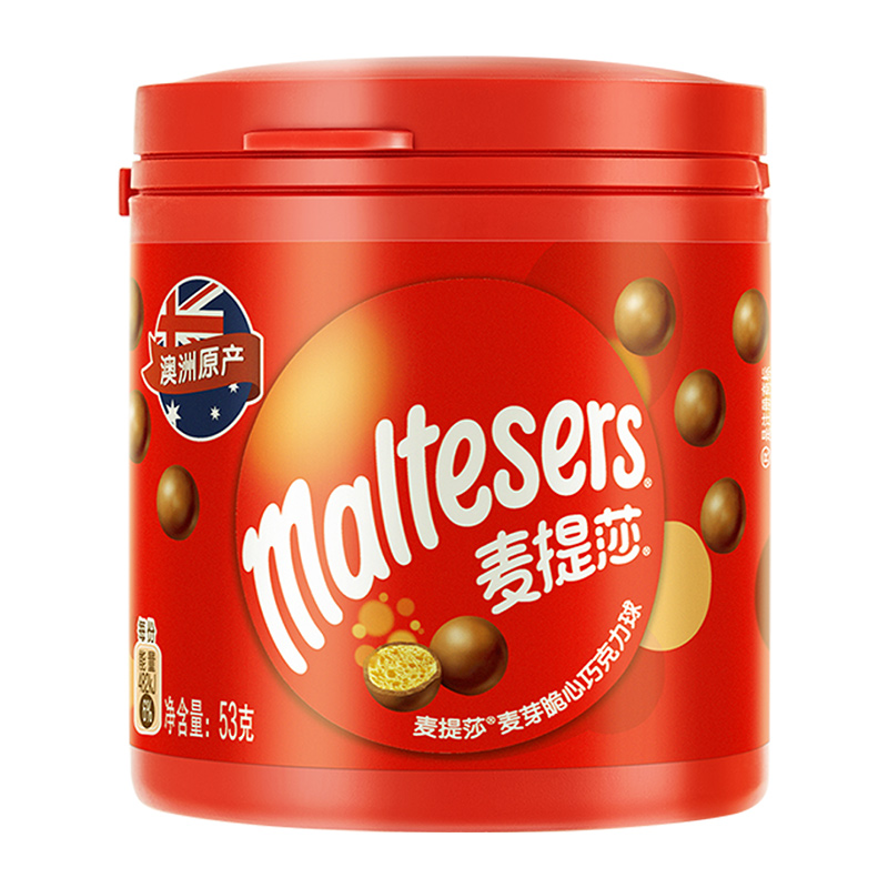 88VIP：maltesers 麦提莎 Dove 德芙 麦提莎麦芽脆心夹心巧克力球 53g 1盒 16.91元