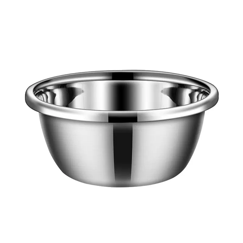 曼润卡 食品级304不锈钢盆家用加厚盆子厨房烘焙和面打蛋洗菜盆汤盆饭盆 