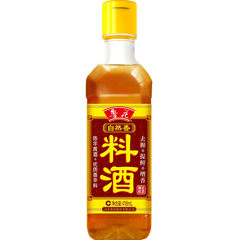 plus会员：鲁花 自然香料酒 418ml 黄酒酿造【零添加防腐剂】 3.71元（可叠省