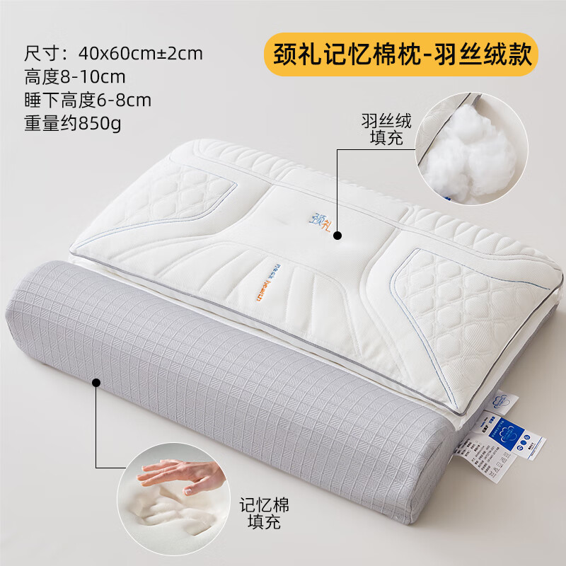 可亓 护颈荞麦枕头颈椎病专用枕头 40x60cm 79元（需用券）