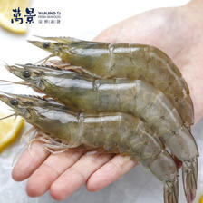 万景 北海鲜冻白虾(大号) 100-120只/净重4斤 史低79元包邮