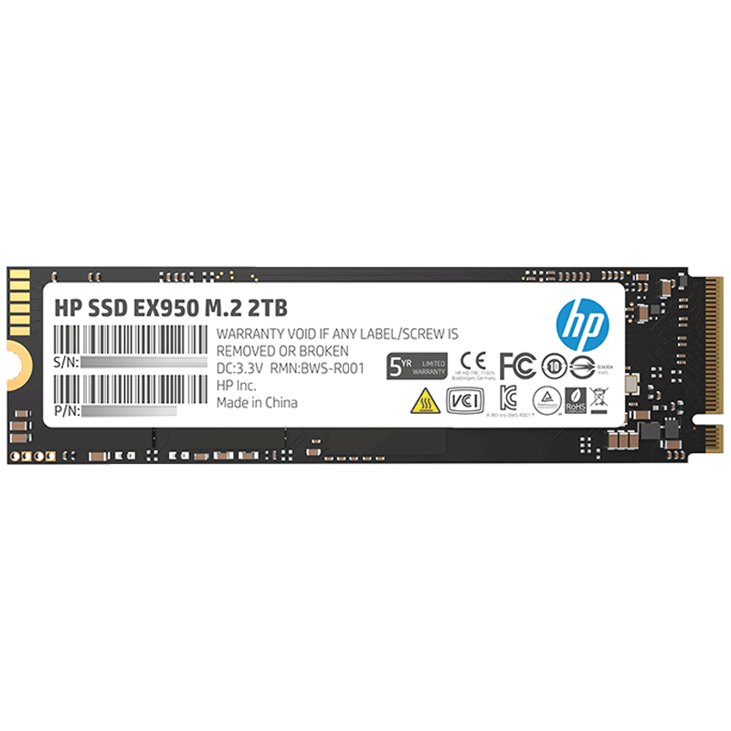 14日20点、双11预告：HP惠普 2TB SSD固态硬盘 M.2 NVMe PCIe 3.0×4 EX950系列2GB独立缓