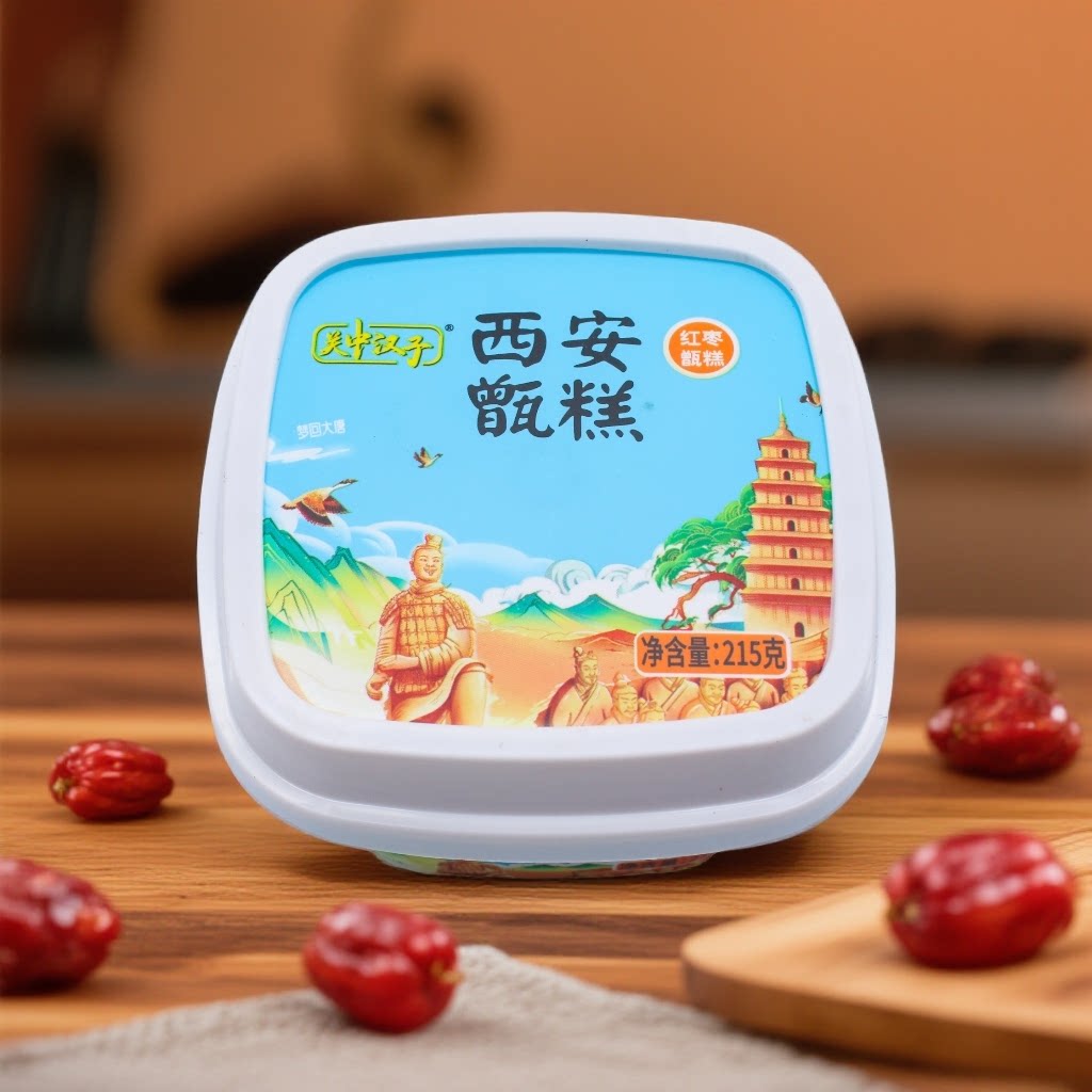 关中汉子陕西西安甑糕215g红枣芸豆特产小吃零食即食 4.45元（需买2件，需用