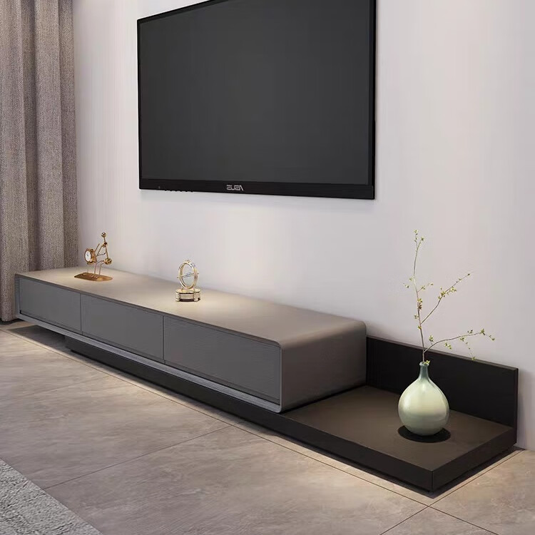 路小漫 2024新款伸缩电视柜茶几一体现代简约可伸缩小户型客厅电视机柜 195.