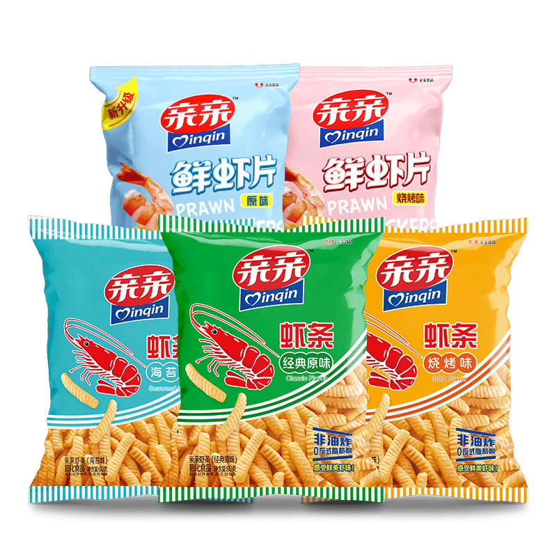 亲亲鲜虾条小零食80g*5袋共400g 券后17.9元