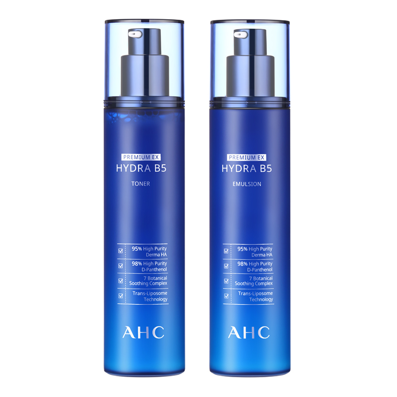 AHC 官方旗舰店B5玻尿酸水乳套装保湿补水温和舒缓不干护肤女正品 169.8元（