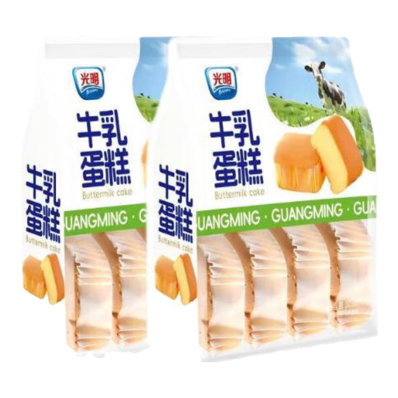 光明 水牛奶蛋糕 205g×2包 健康早餐代餐点心 12.8元 包邮