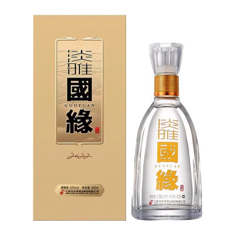 今世缘 淡雅国缘 42%vol 其他香型白酒 500ml单瓶装 120元（需用券）