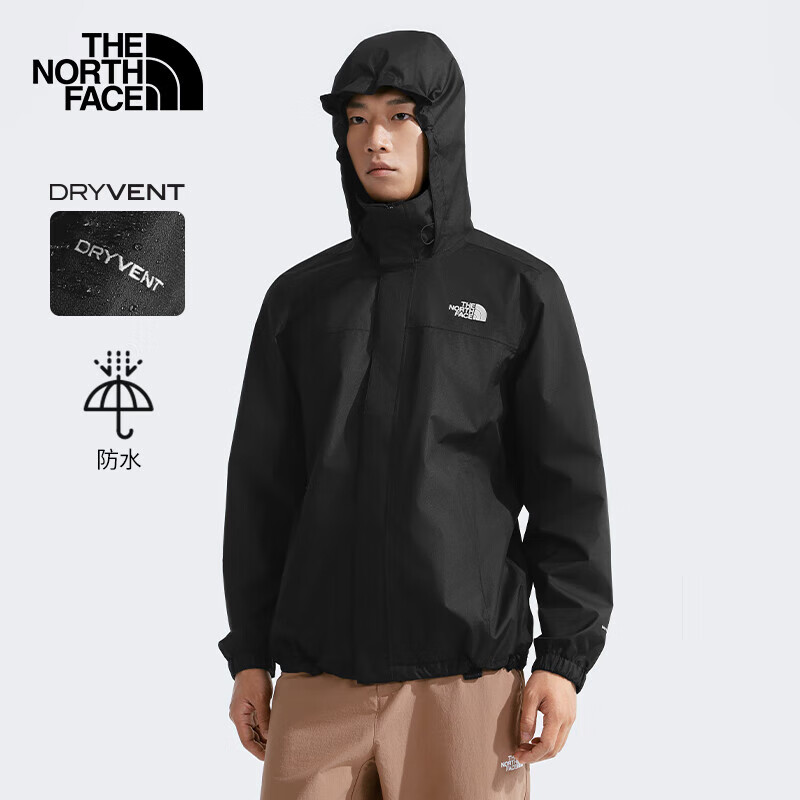 THE NORTH FACE 冲锋衣男经典户外防风夹克连帽硬壳外套 8BA8 4H0 S/165 609元