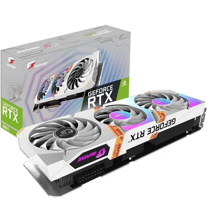 Plus:七彩虹（Colorful）iGame GeForce RTX 3060 Ultra W OC 8G 1822MHz 电竞游戏光追电脑显