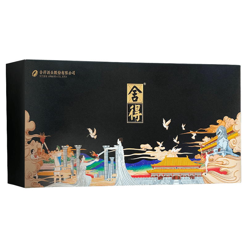 淘金币267元：沱牌 7瓶舍得 酒艺术大典52度100ml*4瓶浓香型白酒迷你小酒版礼