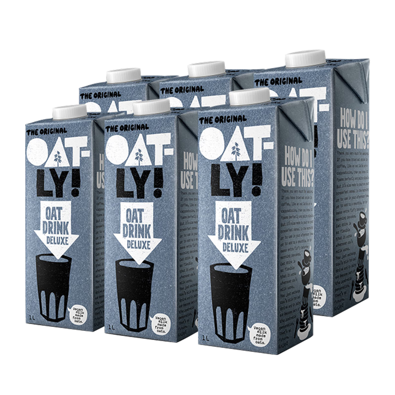 PLUS会员：OATLY噢麦力 新加坡进口原味醇香燕麦奶谷物早餐奶 1L*6 整箱装 68.85