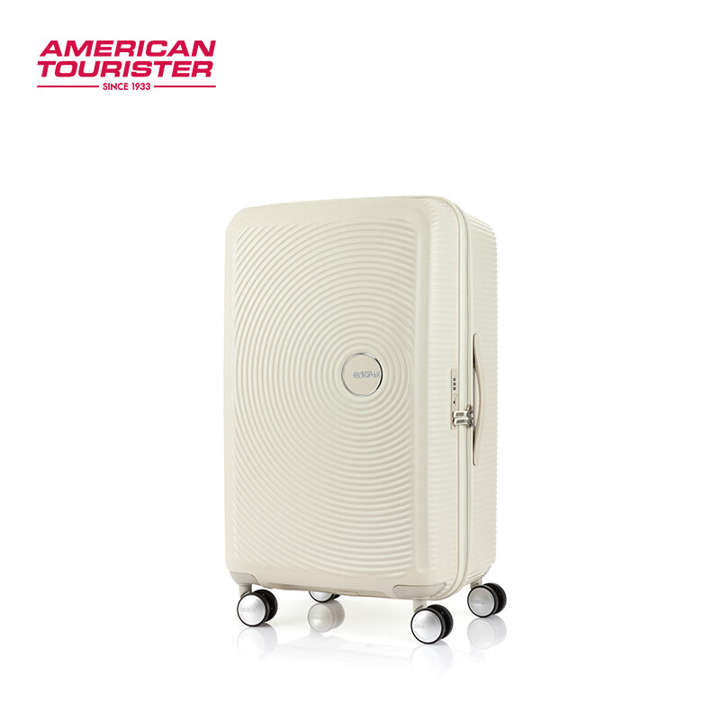 美旅 箱包拉杆箱男女行李箱大容量超轻万向轮27英寸Trunk密码箱子AO8奶白色 1