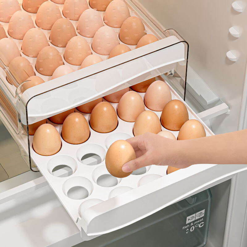 XINGYOU 星优 优鸡蛋收纳盒抽屉式家用食品级冰箱专用密封保鲜盒厨房整理神