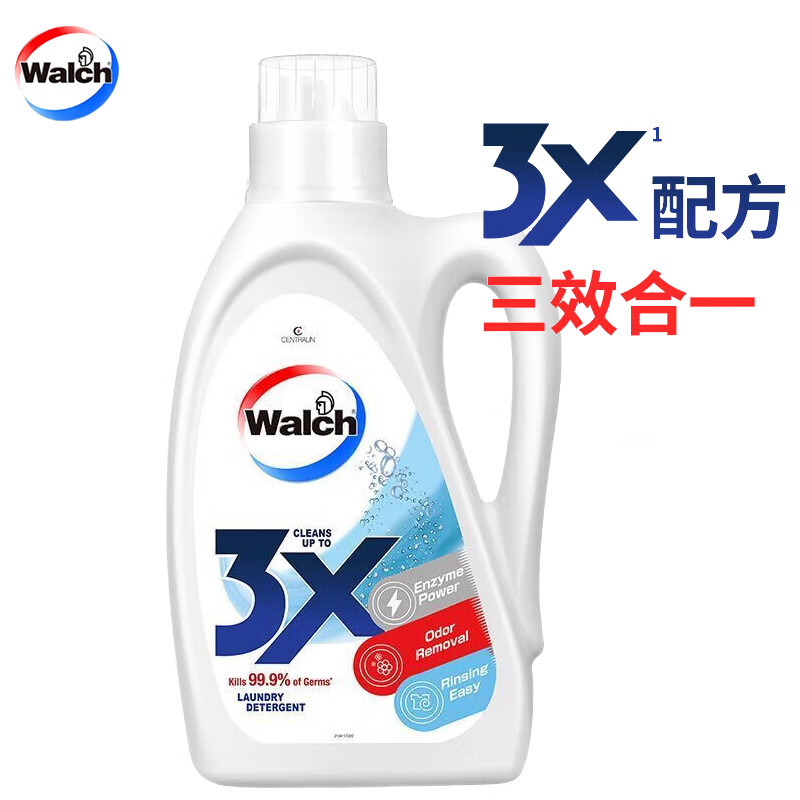 Walch 威露士 洗衣液 除菌除螨家用机洗除螨 （薰衣草味）3X浓缩3L1瓶 69元