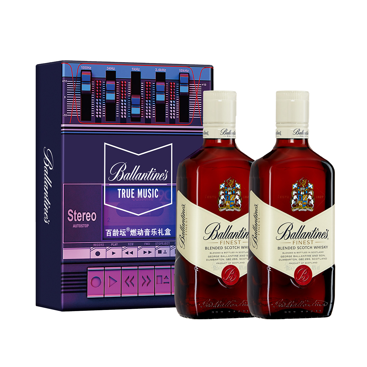 88VIP：百龄坛 特醇调和威士忌500ml×2瓶进口洋酒烈酒特调 定制礼盒送礼 85.5