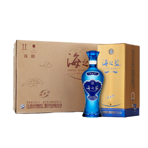 YANGHE 洋河 蓝色经典 海之蓝 52度 绵柔浓香型 480ml*6瓶 724.22元（需用券）