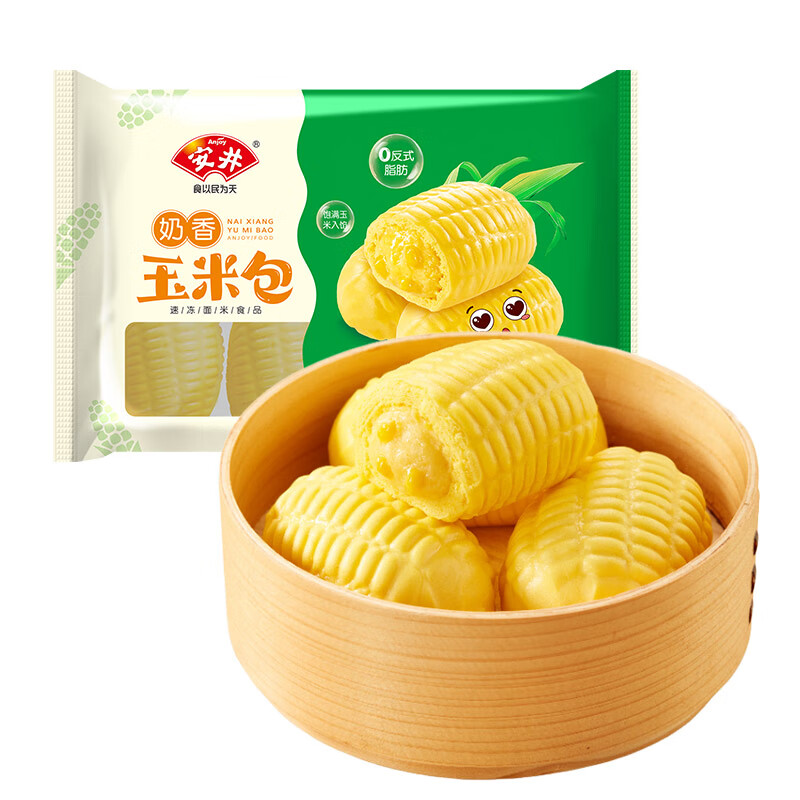 安井 360g奶香玉米包1袋 （约10只/袋） 7.38元（需买8件，需用券）