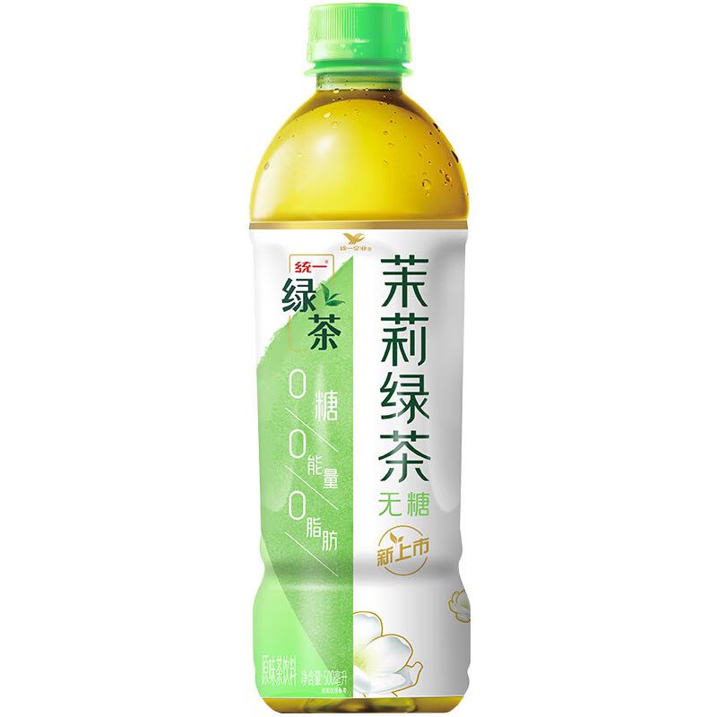 统一 无糖茉莉绿茶 无糖茶 500ml*15瓶 整箱装 28.25元 - 逛丢