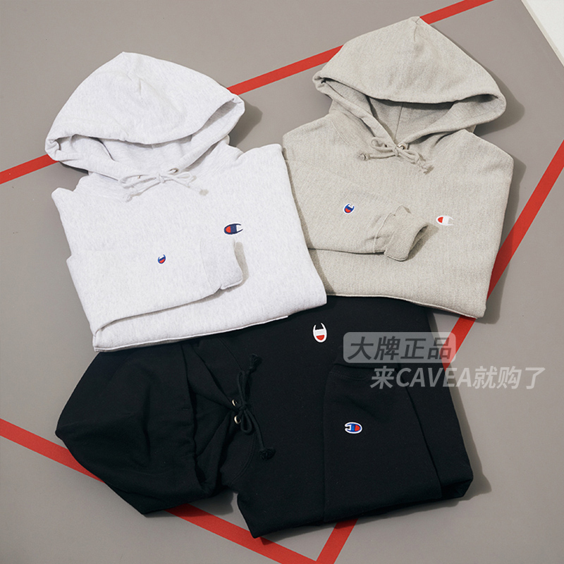 Champion 美版CHAMPION Life冠军连帽衫加绒 刺绣双标男女情侣宽松卫衣集货 138元