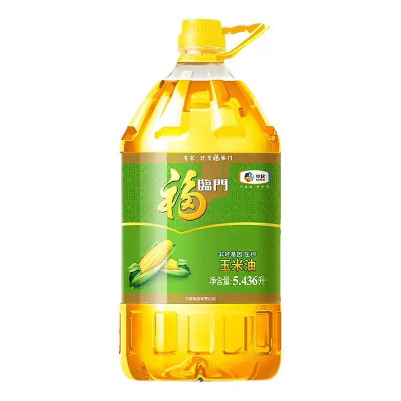 福临门 非转基因 压榨玉米油 5.436L ￥55.9