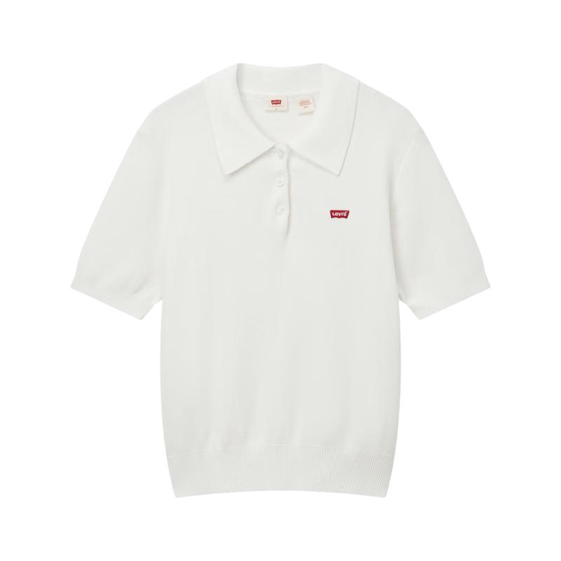 Levi's 25年春季女士经典时尚休闲简约短袖Polo衫 白色 004IQ-0002 L 307元