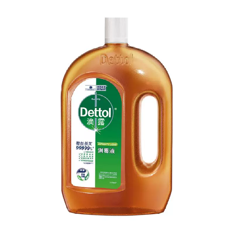 Dettol 滴露 消毒液 家居衣物皮肤消毒 1.8L*2瓶/750ml ￥53.9