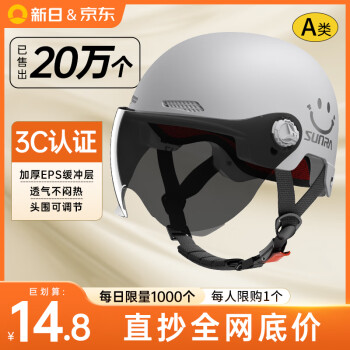 新日 SUNRA 3C认证新国标电动车头盔摩托车电瓶车半盔夏季安全帽四季男女通